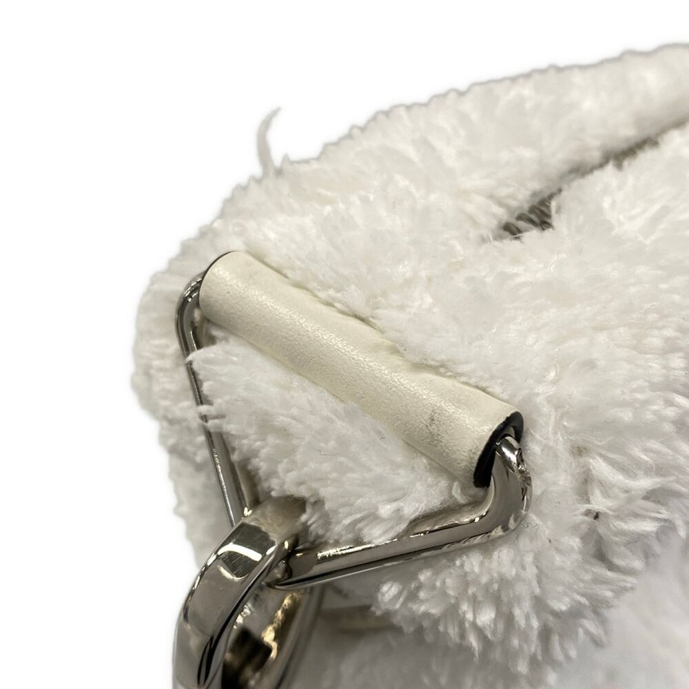 Prada Terry Shoulder Bag 1BH190 White Black - Picture 13 of 15
